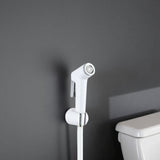 MILANO | Plus Royal Shattaf Set Premium Handheld Hose & Holder PVC Finish Leak Proof Design Ideal for Bathroom Hygiene & Comfort White | 140200100284