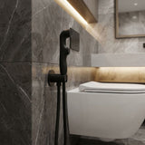 MILANO | Plus Telephone Shattaf Set Matt Black | 140200100288