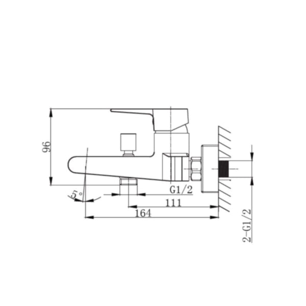 MILANO | Mac Bath Shower Mixer Tap with Hand Shower | 140300200046