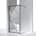 MILANO | Shower Partition Black+Silk Print 1000*2000 Made In China | 140300600082