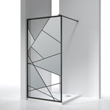 MILANO | Shower Partition Black+Silk Print 1000*2000 Made In China | 140300600082