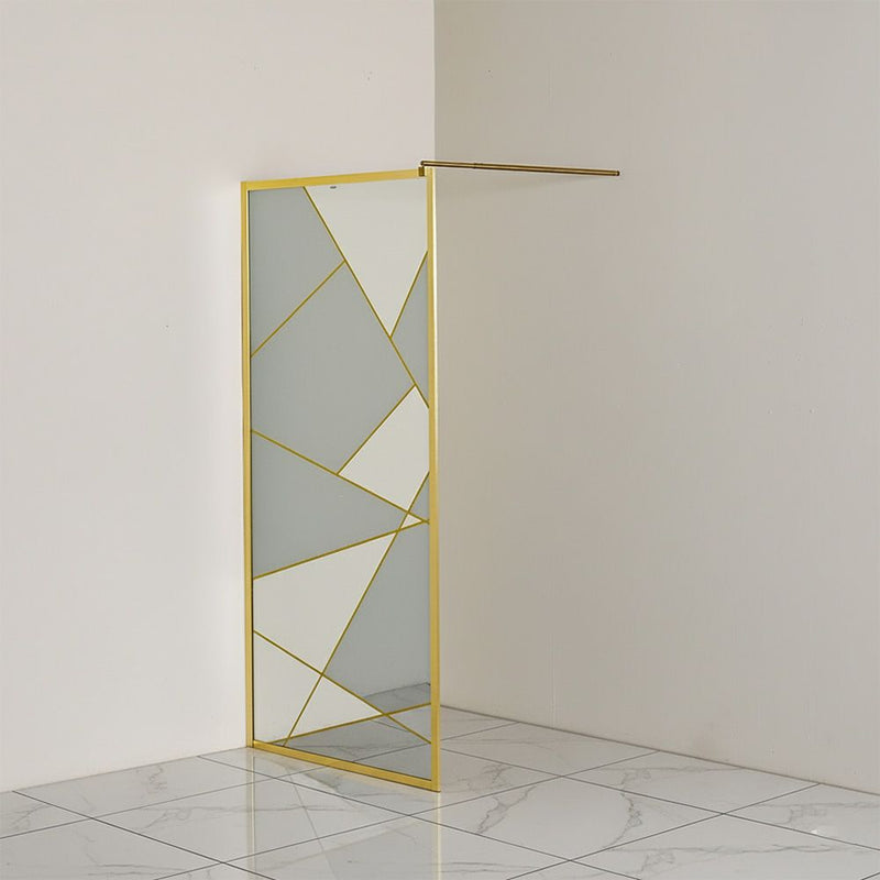 MILANO | Shower Partition Brush Gold Silk Print 1000 2000 Made In China | 140300600083