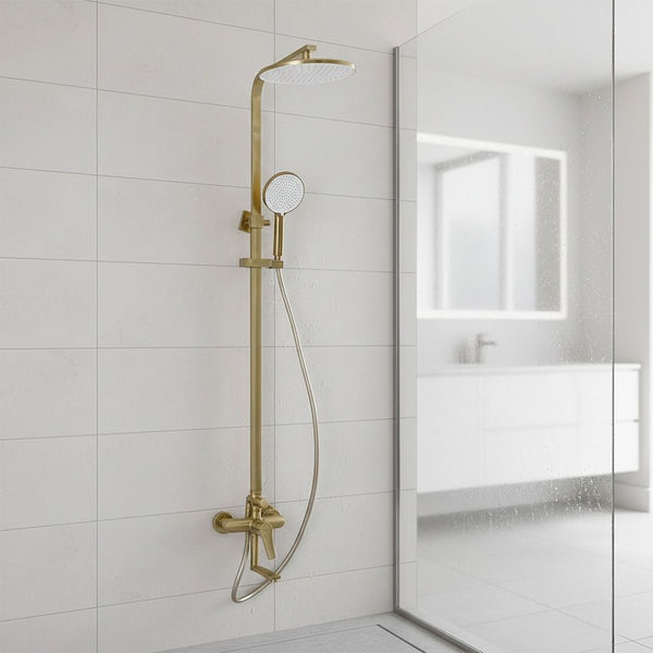 MILANO | Charming Rain Shower 3 Function Sq. Column-Complete Set Matt Gold | 140300700004