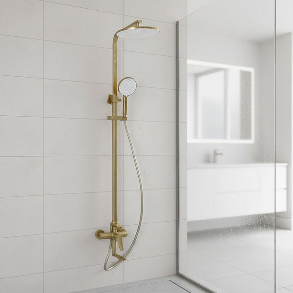 MILANO | Charming Rain Shower 3 Function Sq. Column-Complete Set Matt Gold | 140300700004