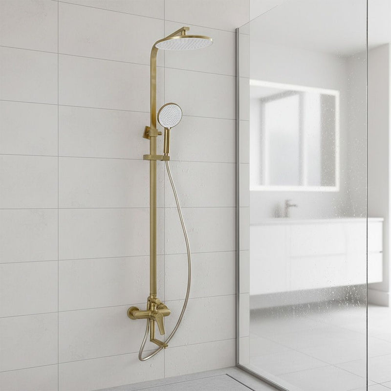 MILANO | Charming Rain Shower 3 Function Sq. Column-Complete Set Matt Gold | 140300700004