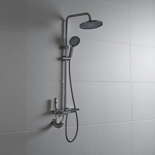 MILANO | Plus Piano Rain Shower Round Gun Grey Made In China | 140300700945