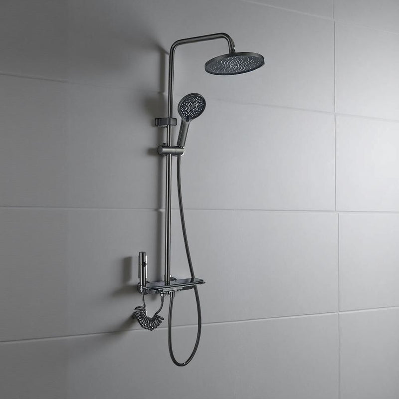 MILANO | Plus Piano Rain Shower Round Gun Grey Made In China | 140300700945