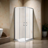 MILANO | Shower Cubicle Silver 90x90x195 cm | 140300900001