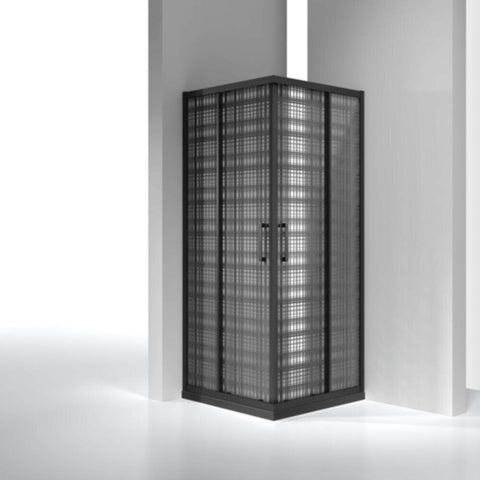 MILANO | Shower Cubicle - 900*900*1950 cm - Matt Black | 140400100196