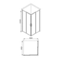 MILANO | Shower Cubicle - 900*900*1950 cm - Matt Black | 140400100196