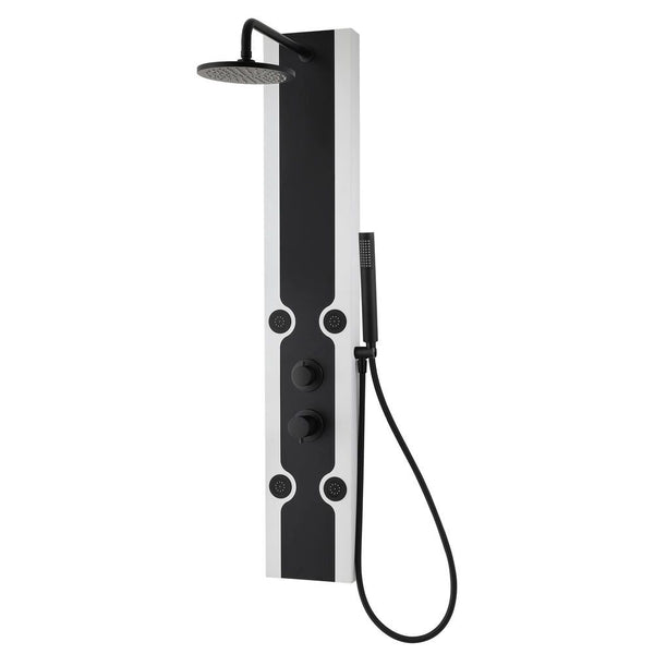 MILANO | Luxe Cloud Shower Panel 1400X200MM Black+White Made in China | 140400200210