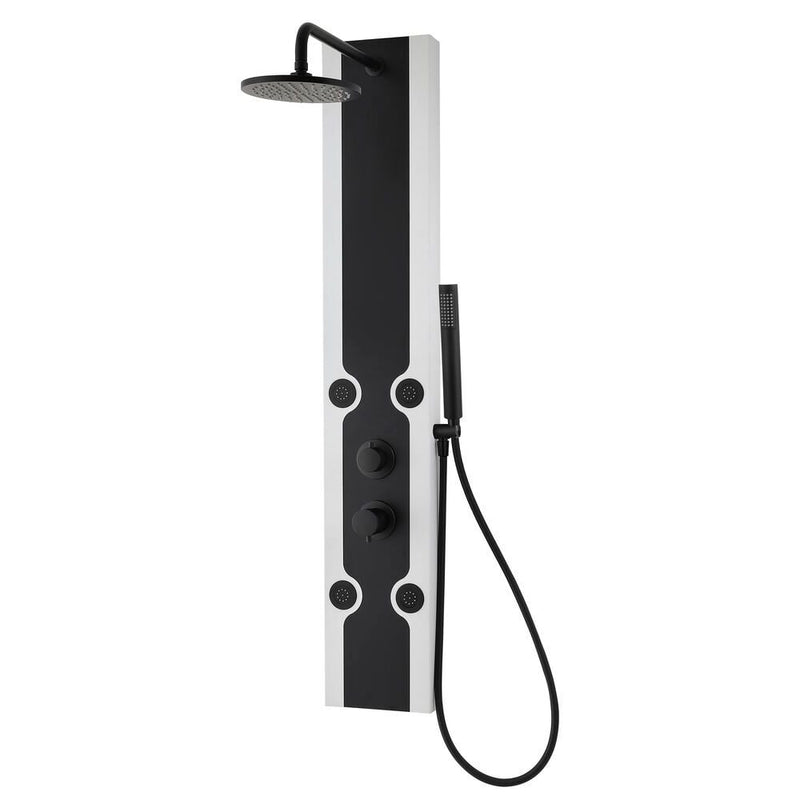 MILANO | Luxe Cloud Shower Panel 1400X200MM Black+White Made in China | 140400200210