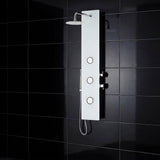 MILANO | Luxe Rain Shower Panel 1400X210MM White Glass + Black  Made in China | 140400200211