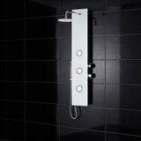 MILANO | Luxe Rain Shower Panel 1400X210MM White Glass Black Made in China | 140400200211
