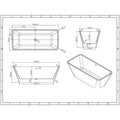 MILANO | Harmony-T Free Standing Bathtub 170X76 | 140400400135