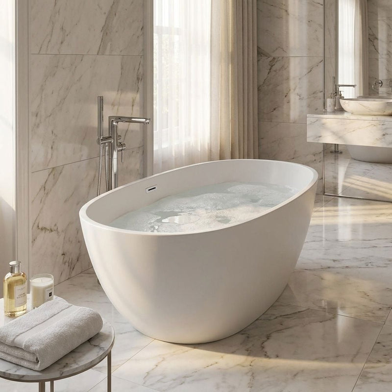 MILANO | Marga Free Standing Bathtub Matt White 1700*870*580 | 140400400151