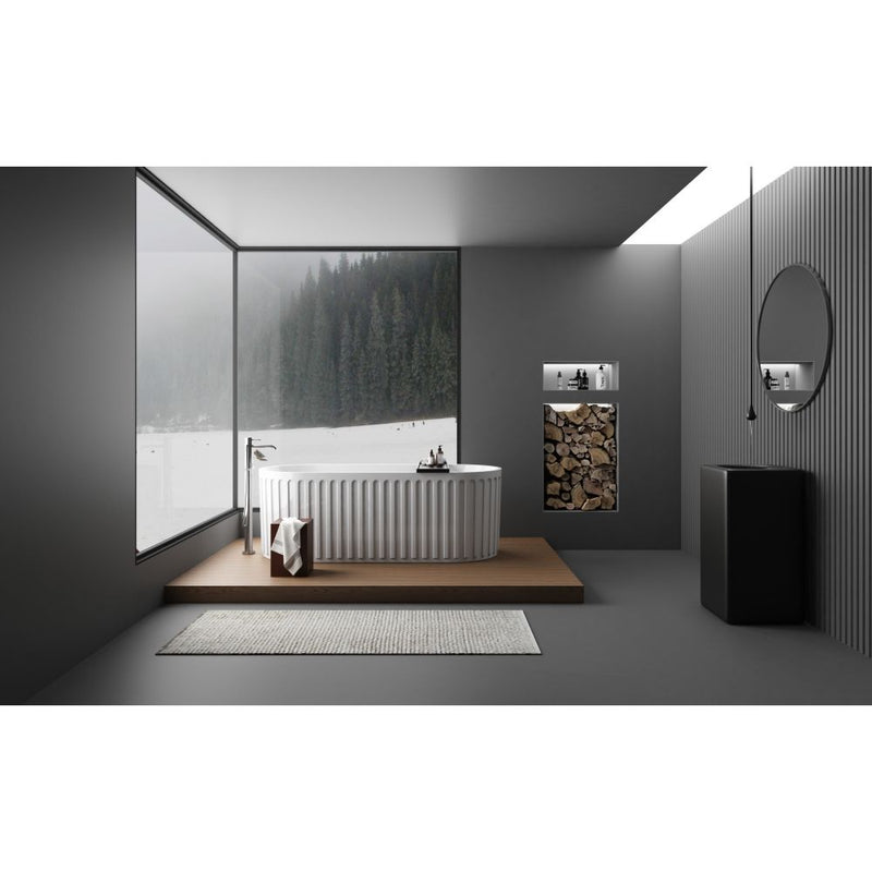 MILANO | Lian Freestanding Bathtub-170x75x55 cm  Matt White Made In China | 140400400153