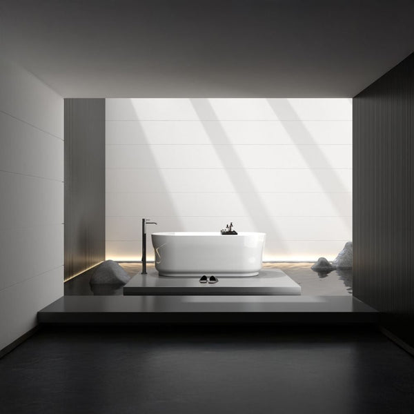 MILANO | Luxe Yana Freestanding Bathtub - Glossy White - 170x78x56 cm | 140400400154