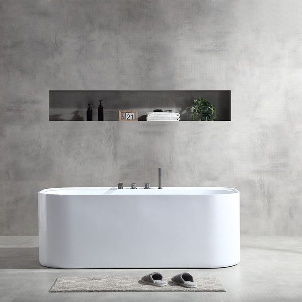 MILANO | Viane Freestanding Bathtub 1700 x 800 x 600 Matt Grey Made In China | 140400400161