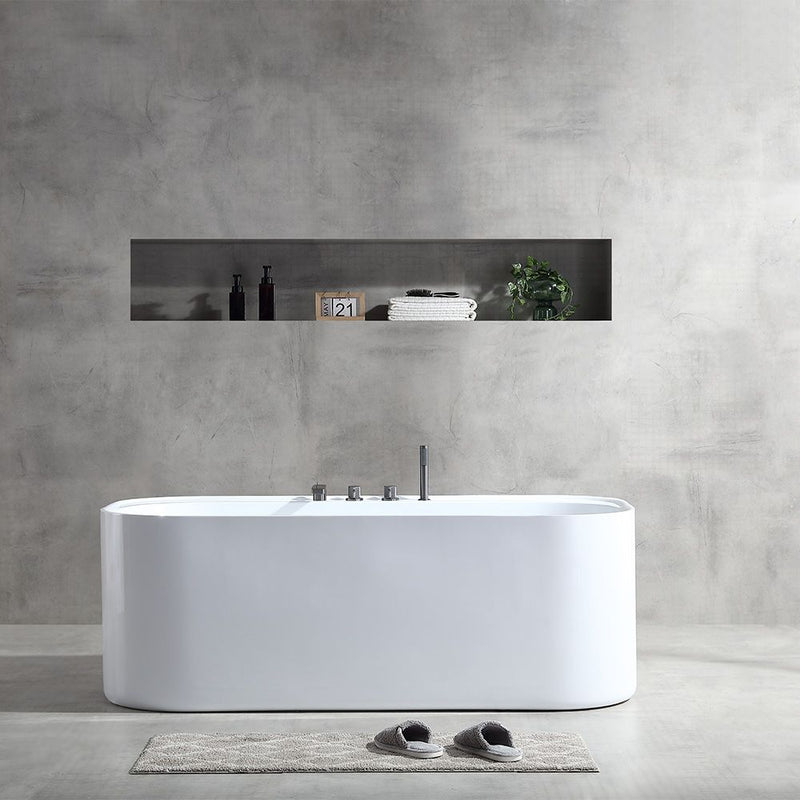 MILANO | Viane Freestanding Bathtub 1700 x 800 x 600 Matt Grey Made In China | 140400400161