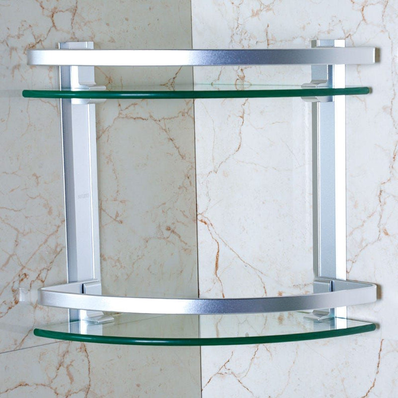 MILANO | Glass Corner Shelf Two Layer | 140400500626