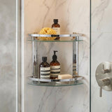 MILANO | Glass Corner Shelf Two Layer | 140400500626