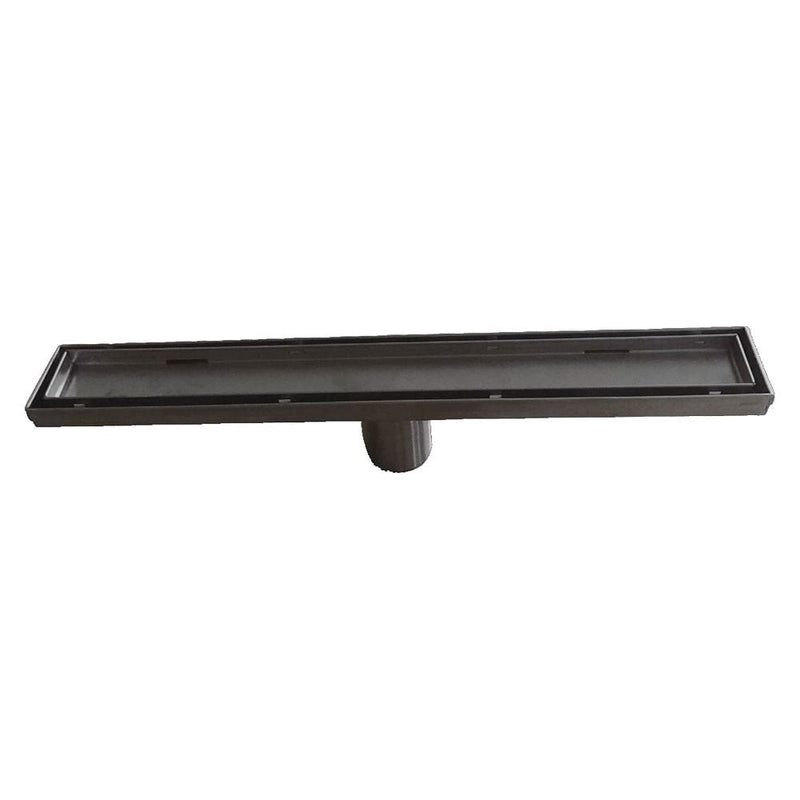 MILANO | Long Floor Drain Tile Cover - 600x70x90 mm  Black | 140400500687