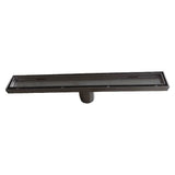 MILANO | Long Floor Drain Tile Cover - 600x70x90 mm  Black | 140400500687