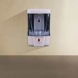 MILANO | Wall-Mounted Liquid Soap Dispenser Modern Refillable Soap Pump for Bathroom & Kitchen Durable ABS Material Sleek Design Easy Use & Hygienic Solution White | 140400500705