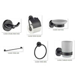 MILANO | Classic Bathroom Accs 1600 6 Pcs Gift Set Matt Black | 140400501039