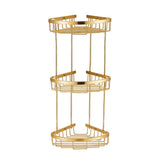 MILANO | Dora Ss Corner Three Layer Basket Matt Gold Made In China | 140400501090