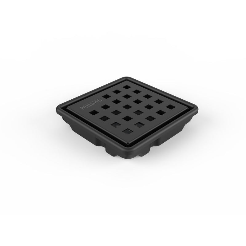 MILANO | Shower Drain 100*100Mm Black Finish Dll1010 Db | 140400501220