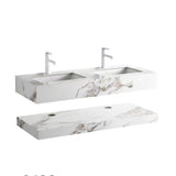 MILANO | Plus Aya Marble Dbl Under Ctr Basin SJ02 1200 750Mm 2Pcs Set White | 140400501227