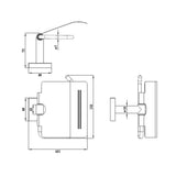 MILANO | Plus Andrea Bathroom Accessories Gift Set - 6 Pcs - Chrome silver | 140400501237