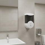 MILANO | Mille Wall Mounted Liquid Soap Dispense Modern Refillable Bathroom & Kitchen Soap Pump with Sleek Design Durable Build & Easy One-Handed Operation Black |  140400600057
