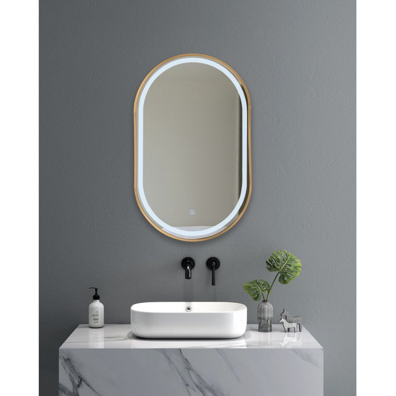 MILANO | Led Mirror With Touch Switch 4Cm Aluminum Frame 500*800Mm Hs16375 | 140400700190