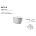 MILANO | Navi Pro Wall Hung Wc W909 535*360*365 White | 140500100687
