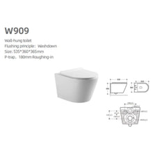 MILANO | Navi Pro Wall Hung Wc W909 535*360*365 White | 140500100687