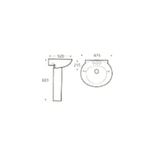 MILANO | American Model Kn-418 Wash Basin With Ped White | 140500200002