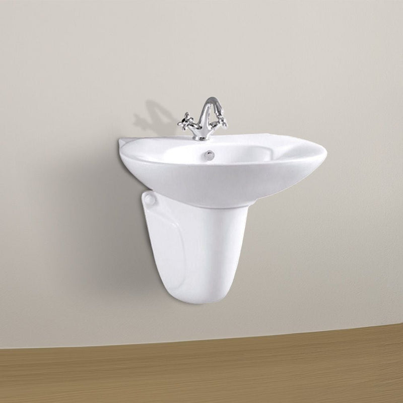 MILANO | Hung Wash Basin Model No 418A White Milano | 140500200048