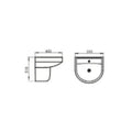 MILANO | Wall Hung Wash Basin On-0013 White | 140500200364