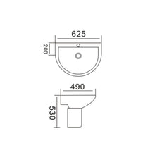 MILANO | Wall Hung Wash Basin 3636 -R White | 140500201136