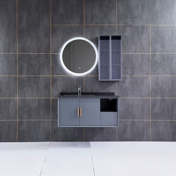MILANO | Jane Vanity Model With Mirror & Led Slide Cabinet 1000 550 500 3Cnts Set | 140500201170