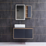 MILANO | Queen Vanity with Mirror & LED Slide Cabinet | 140500201175