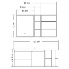 MILANO | Bella Vanity Model No.Hs16391 1200 500 500 3Pcs/Set | 140500201309