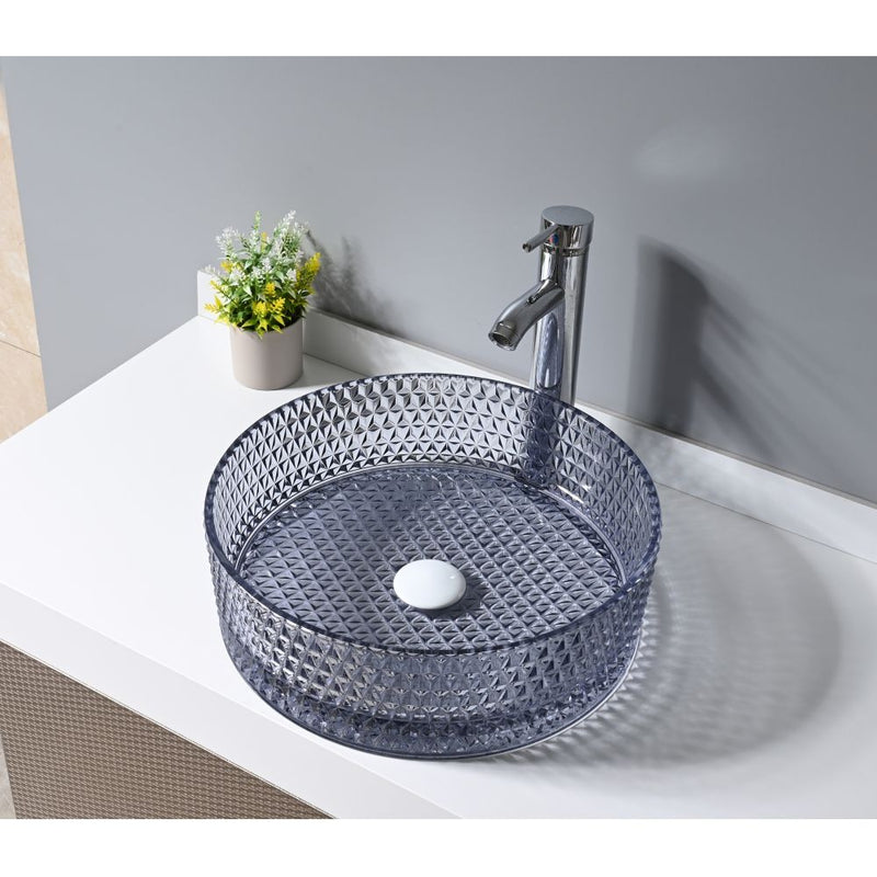 MILANO | Quartz Crystal Above Counter Basin Size 390 390 105Mm  Xh5006  | SKU: 140500201367