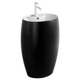 MILANO | Ceramic Basin 447 Gloss Black White | 140500201422