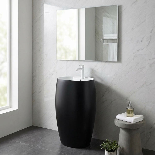 MILANO | Ceramic Basin 447 Gloss Black White | 140500201422