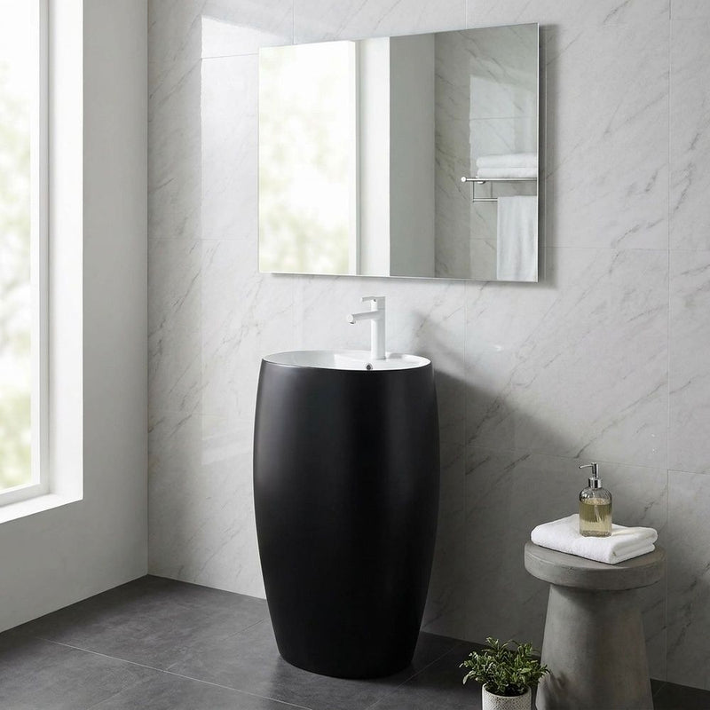 MILANO | Ceramic Basin 447 Gloss Black White | 140500201422