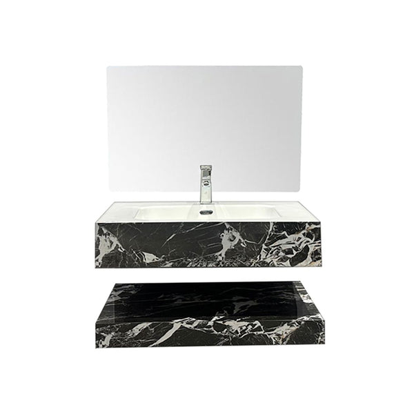 MILANO | Sintered Stone Vanity With Mirror 80x46x20 Model N6036 | 142400101278